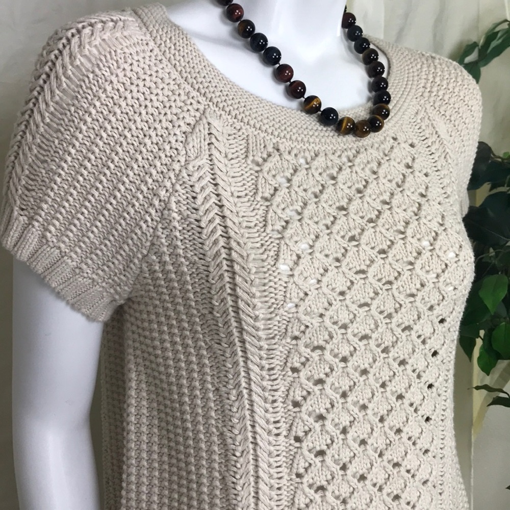 LOFT Cream Knit Sweater
